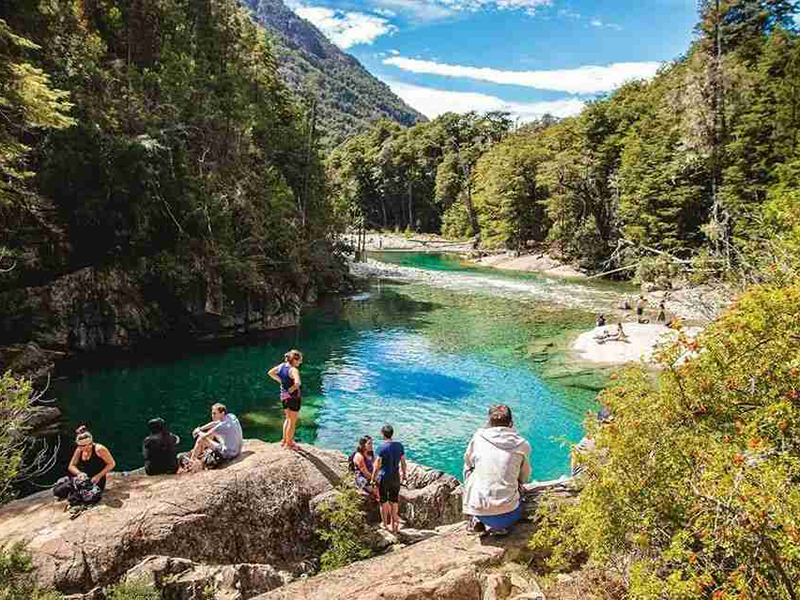 El Bolson con Campo de Tulipanes